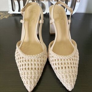 Jessica Simpson Woven Chunky Heels